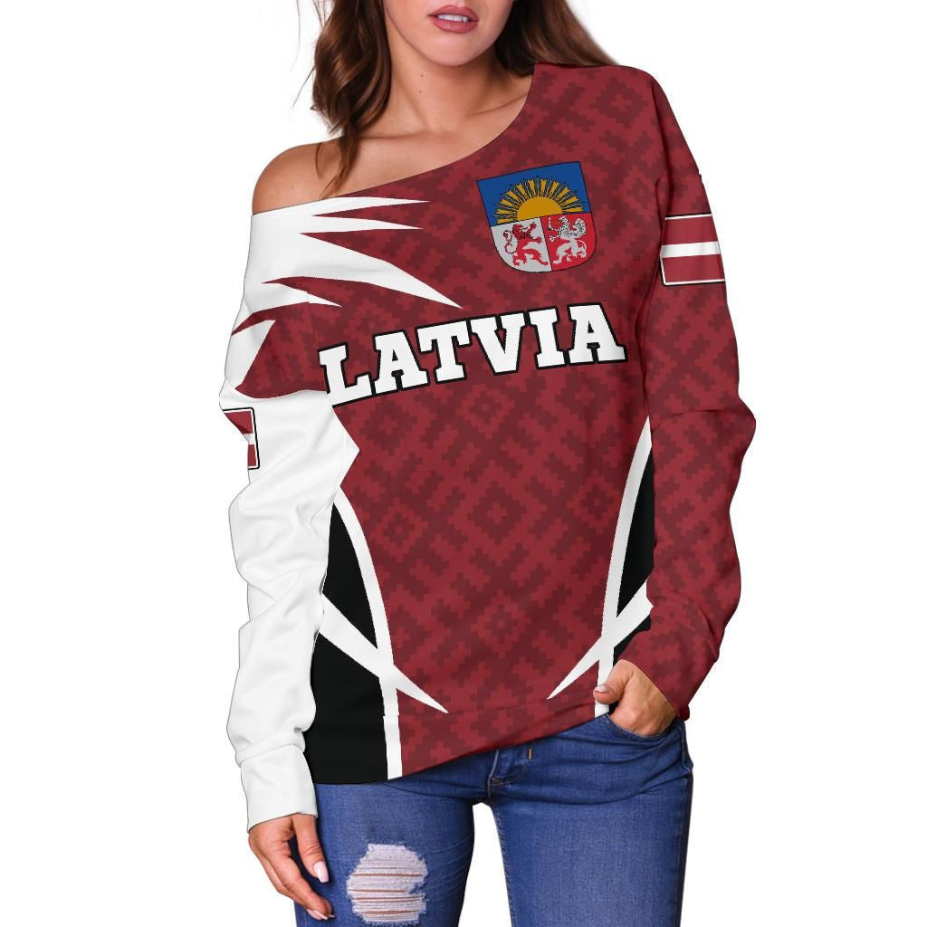 Latvia Sweater Shoulder Active RLT6 - Wonder Print Shop