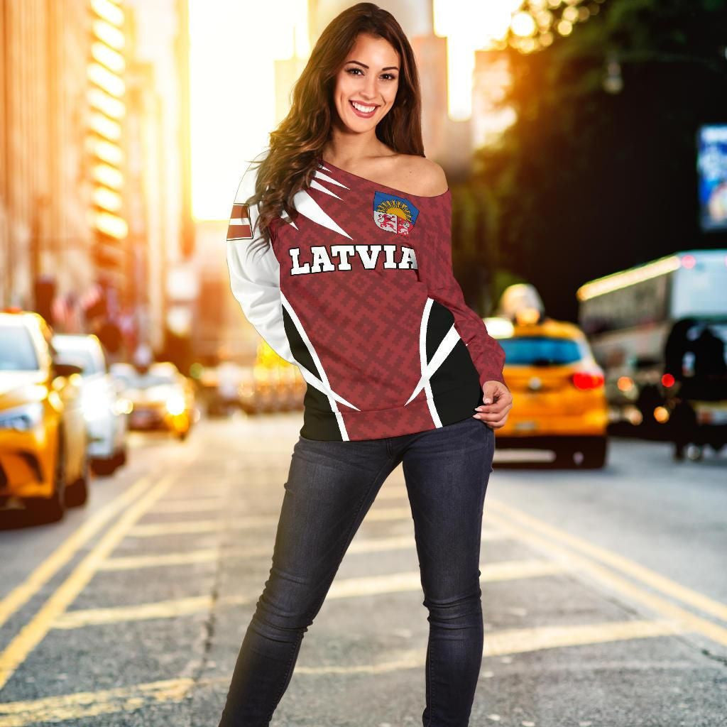 Latvia Sweater Shoulder Active RLT6 - Wonder Print Shop