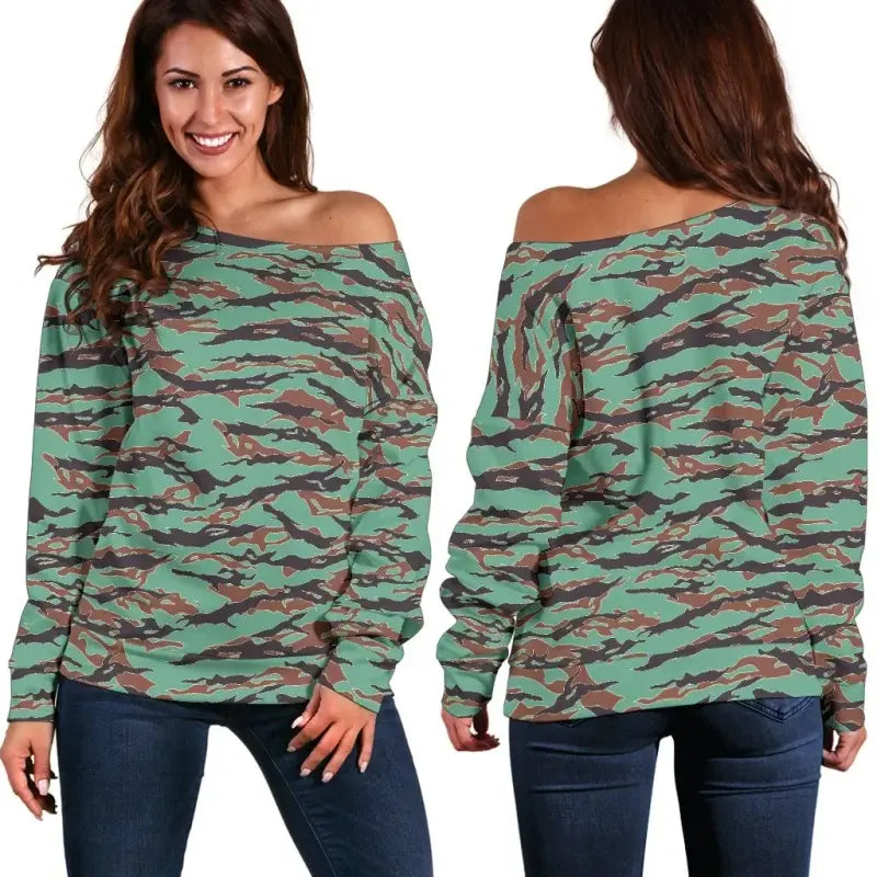 army-guyana-tiger-stripe-camouflage-seamless-womens-off-shoulder-sweater