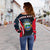 Costa Rica Women's Off Shoulder Sweater , Costa Rica Spirit RLT13 - Wonder Print Shop
