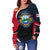 Costa Rica Women's Off Shoulder Sweater , Costa Rica Spirit RLT13 - Wonder Print Shop