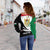 Palestine Off Shoulder Sweater Coat Of Arms BinCjou RLT13 - Wonder Print Shop