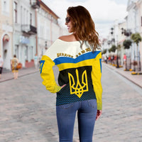 Ukraine Victory Off Shoulder Sweater RLT7 - Wonder Print Shop