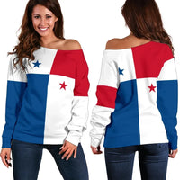 Panama Off Shoulder Sweater Original Flag RLT13 - Wonder Print Shop