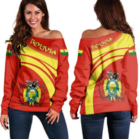 Bolivia Coat Of Arms Shoulder Sweater Cricket RLT6 - Wonder Print Shop