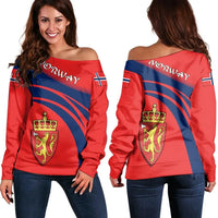 Norway Coat Of Arms Shoulder Sweater Cricket RLT7 - Wonder Print Shop