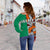Nigeria Womens Off Shoulder Sweater Ankara Pattern RLT8 - Wonder Print Shop
