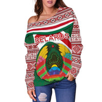 Belarus Women Off Shoulder Sweater , Vibes Version RLT6 - Wonder Print Shop