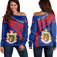 Liechtensteins Coat Of Arms Shoulder Sweater Cricket RLT6 - Wonder Print Shop