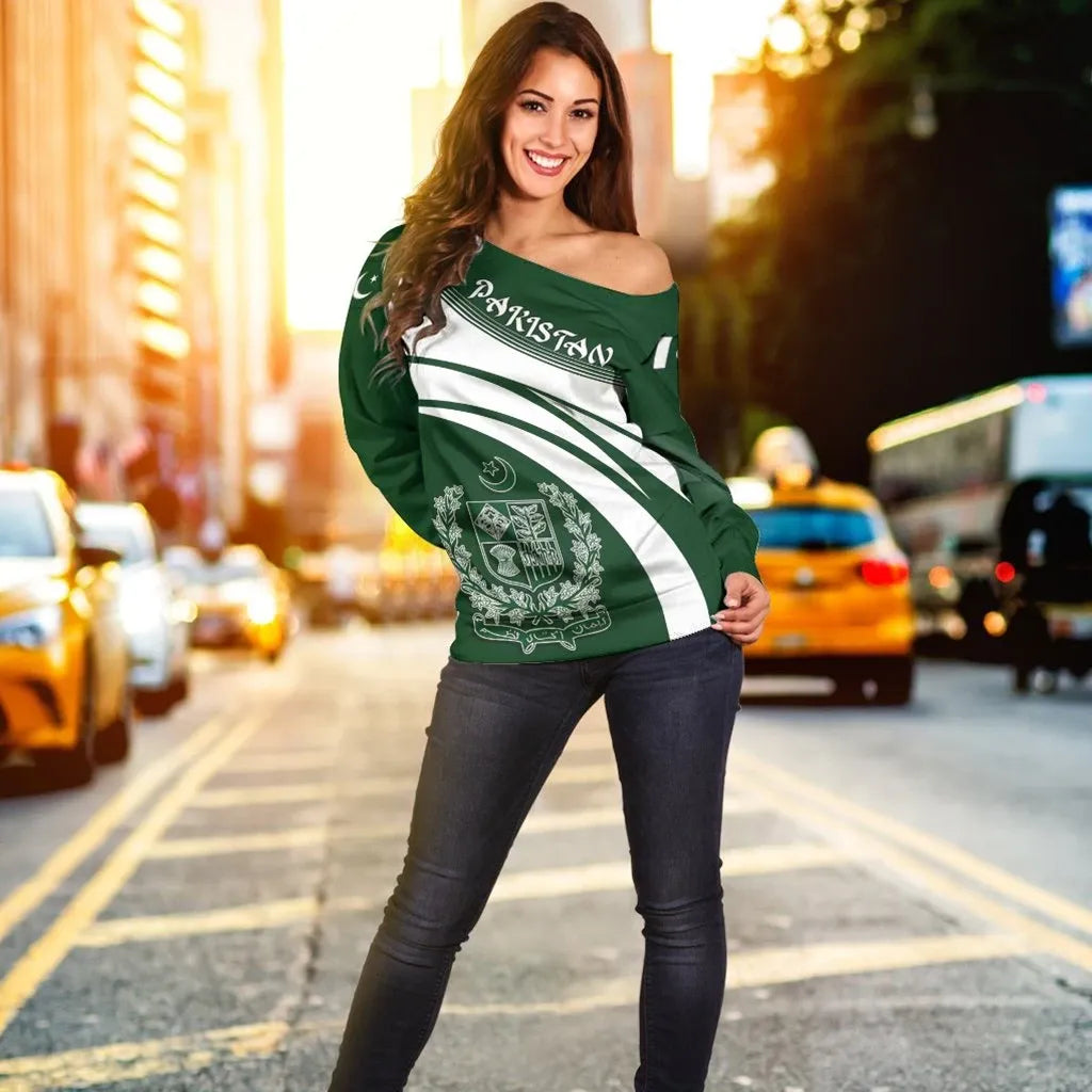 Pakistan Coat Of Arms Shoulder Sweater Cricket RLT13 - Wonder Print Shop