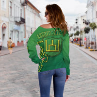 Lithuania Vytis Columns of Gediminas Women Off Shoulder Sweater RLT6 - Wonder Print Shop