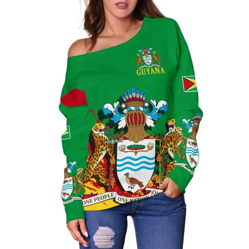 Guyana Special Off Shoulder Sweater RLT8 - Wonder Print Shop