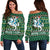 Lithuania Christmas Off Shoulder Sweater, Green RLT6 - Wonder Print Shop
