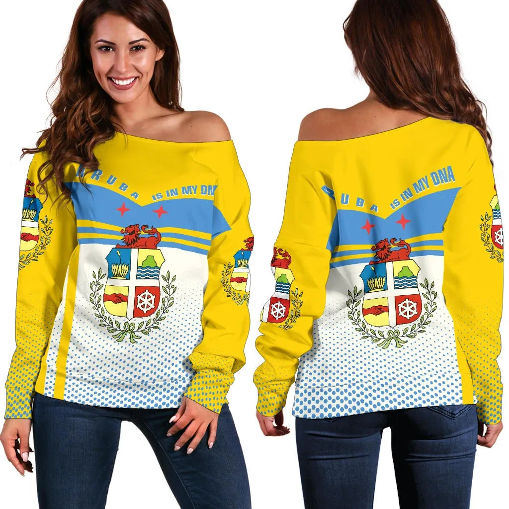 Aruba Victory Off Shoulder Sweater RLT7 - Wonder Print Shop