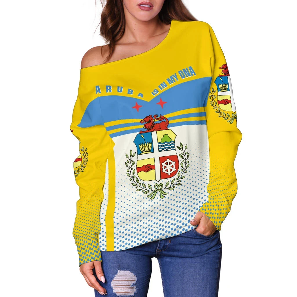 Aruba Victory Off Shoulder Sweater RLT7 - Wonder Print Shop