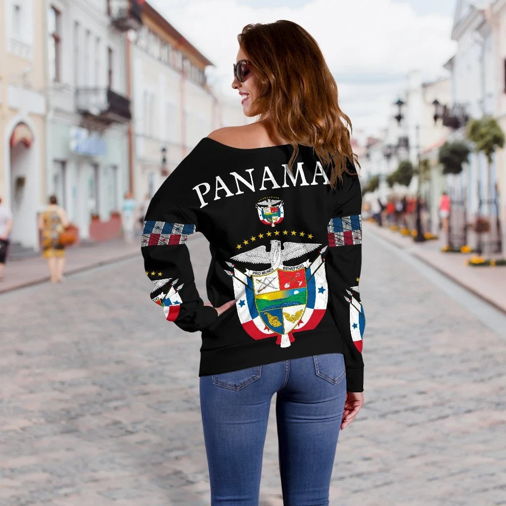 Panama, United Women's Off Shoulder Sweater RLT13 - Wonder Print Shop