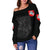 Lithuania Women's Off Shoulder Sweater RLT6 - Wonder Print Shop