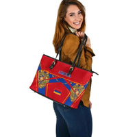 Armenia Leather Tote Bag - The Pride of Armenia RLT8 - Wonder Print Shop