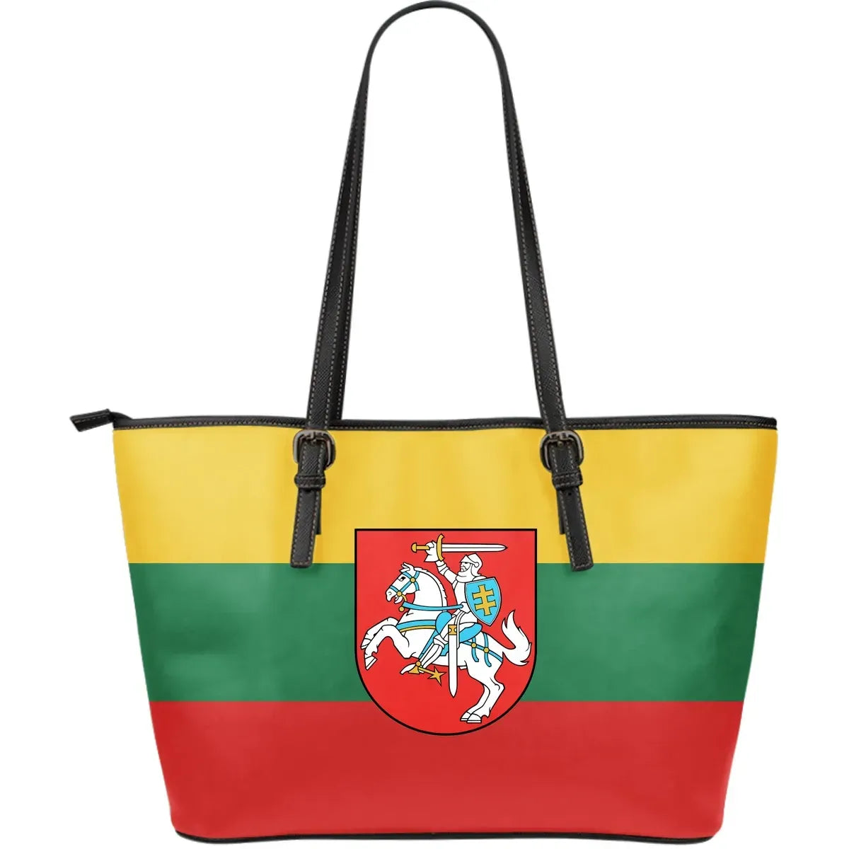 Lithuania - Lietuva Flag Leather Tote Bag RLT6 - Wonder Print Shop