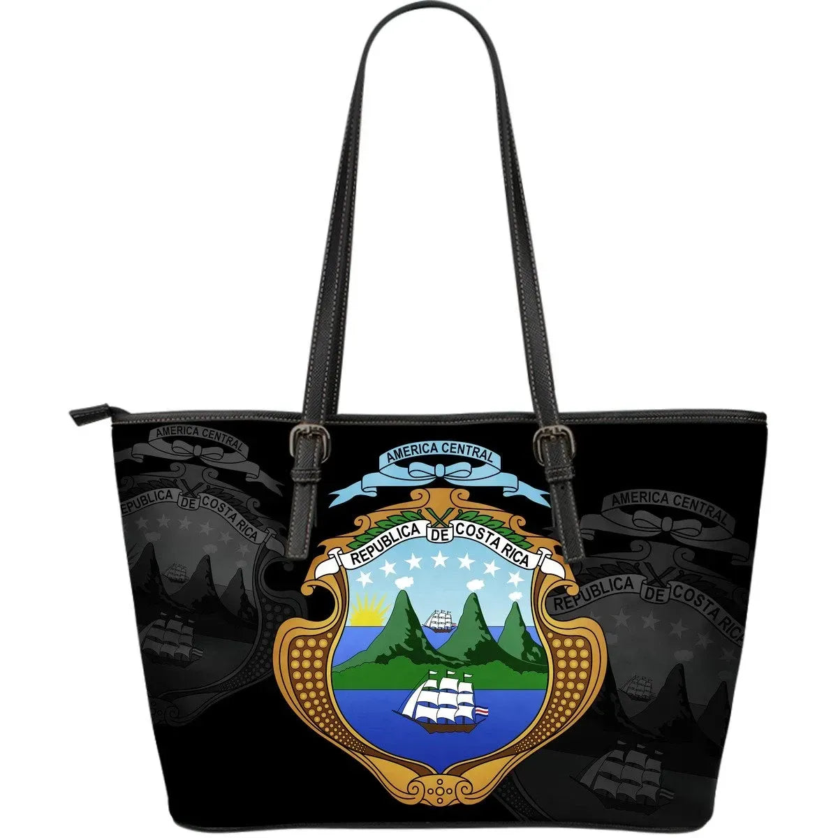 Costa Rica Leather Tote Bag ( Size) RLT13 - Wonder Print Shop