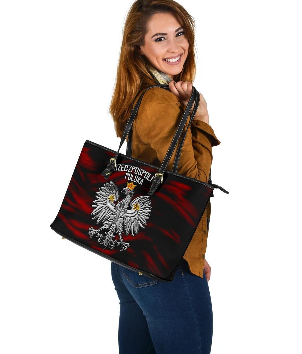 Poland Leather Tote Bag Polish Eagle RLT7 - Wonder Print Shop