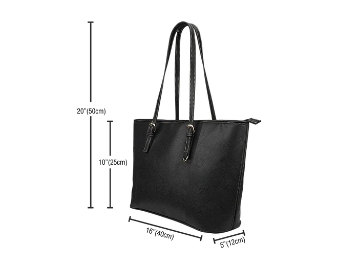 Costa Rica Hibiscus Leather Tote Bag RLT13 - Wonder Print Shop