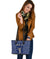 Leather Tote Blue Bandana RLT8 - Wonder Print Shop