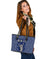Leather Tote Blue Bandana RLT8 - Wonder Print Shop