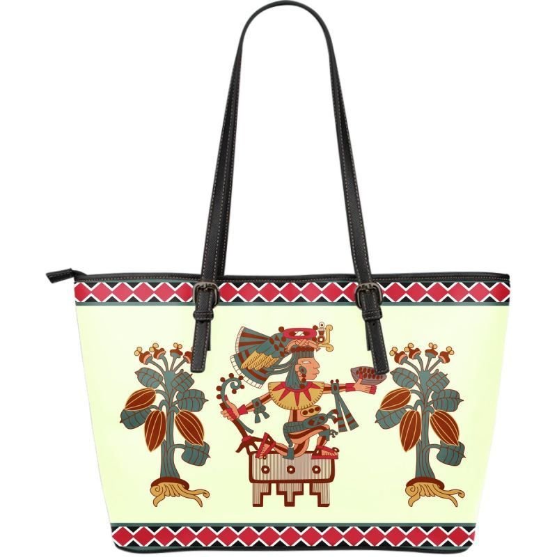 Mexico Cacao Tree Leather Tote Bag RLT13 - Wonder Print Shop