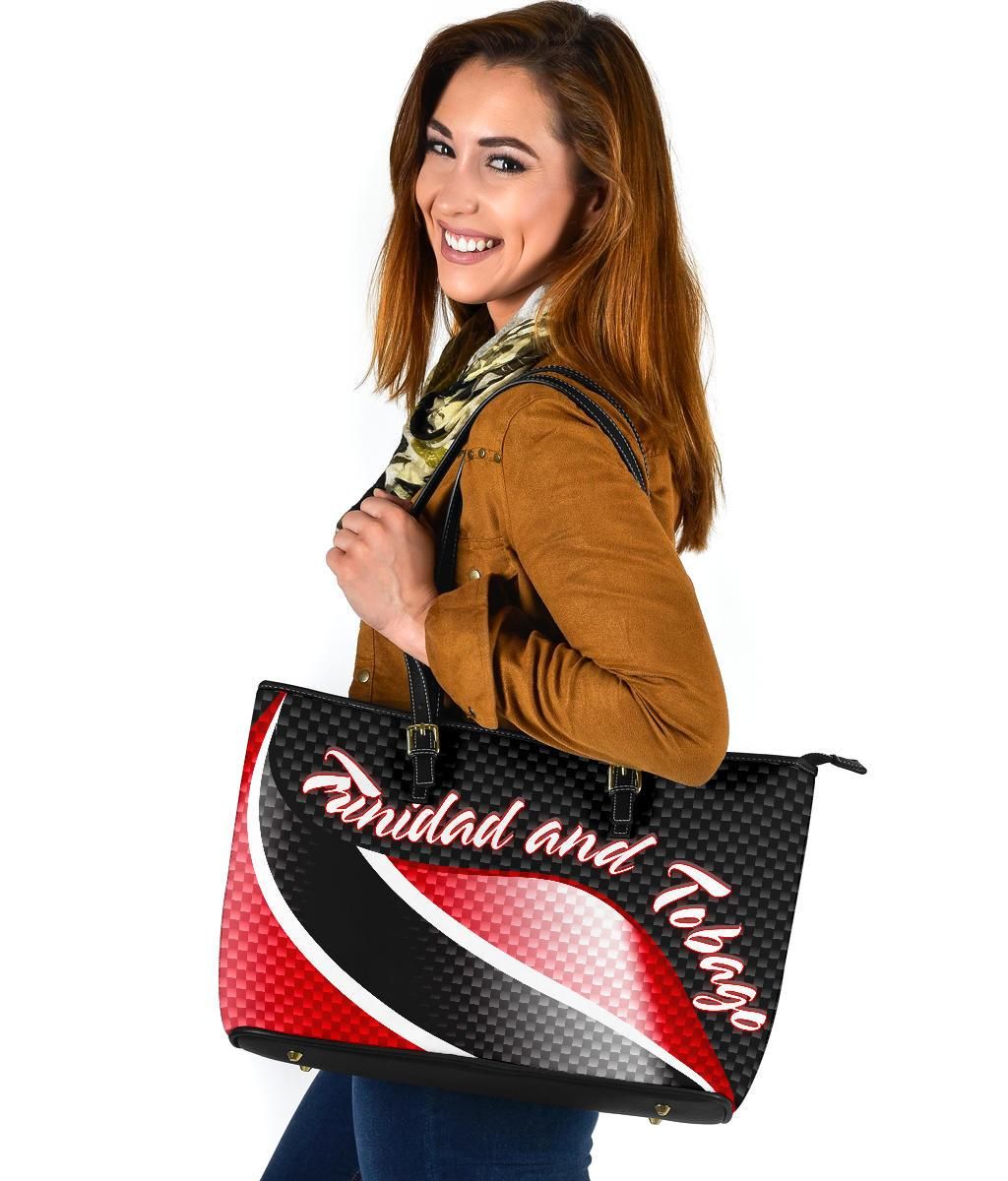 Trinidad and Tobago Leather Tote Bag Trinidad and Tobago Flag RLT6 - Wonder Print Shop
