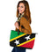 Saint Kitts and Nevis Leather Tote Bag Saint Kitts and Nevis Flag Style RLT6 - Wonder Print Shop