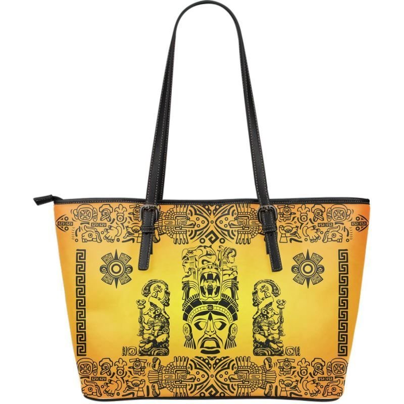 Mexico Aztec Pattern Leather Tote Bag 01 RLT13 - Wonder Print Shop