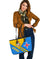 Aruba Leather Tote Bag - Aruba Coat Of Arms RLT7 - Wonder Print Shop