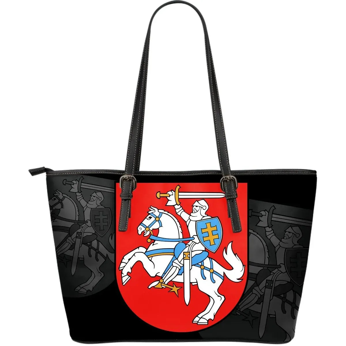 Lithuania Leather Tote Bag (Size) RLT6 - Wonder Print Shop