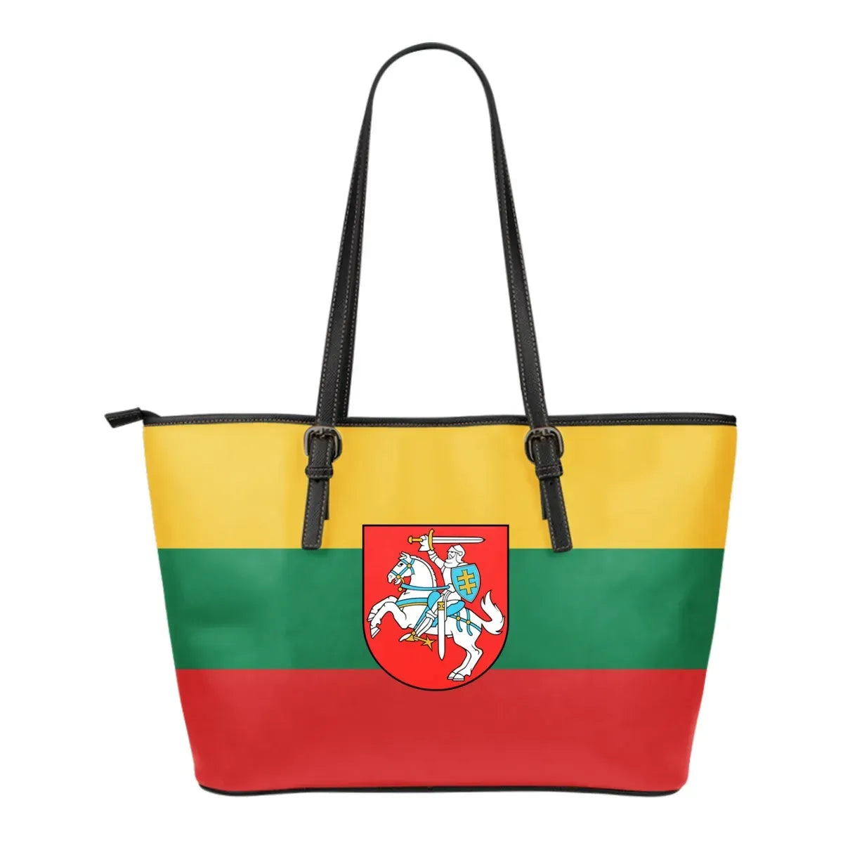 Lithuania - Lietuva Flag Leather Tote Bag RLT6 - Wonder Print Shop