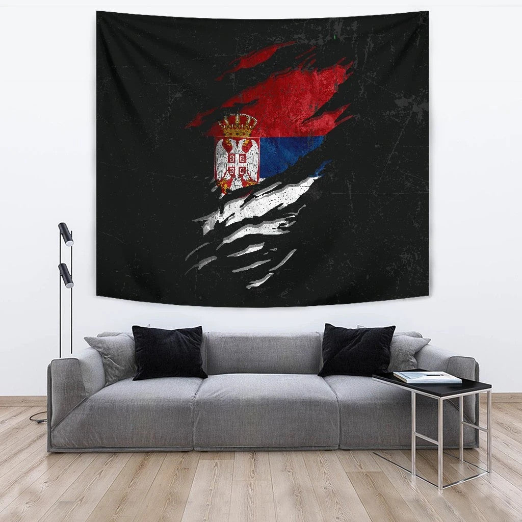 Serbia In Me Tapestry Special Grunge Style RLT7 - Wonder Print Shop
