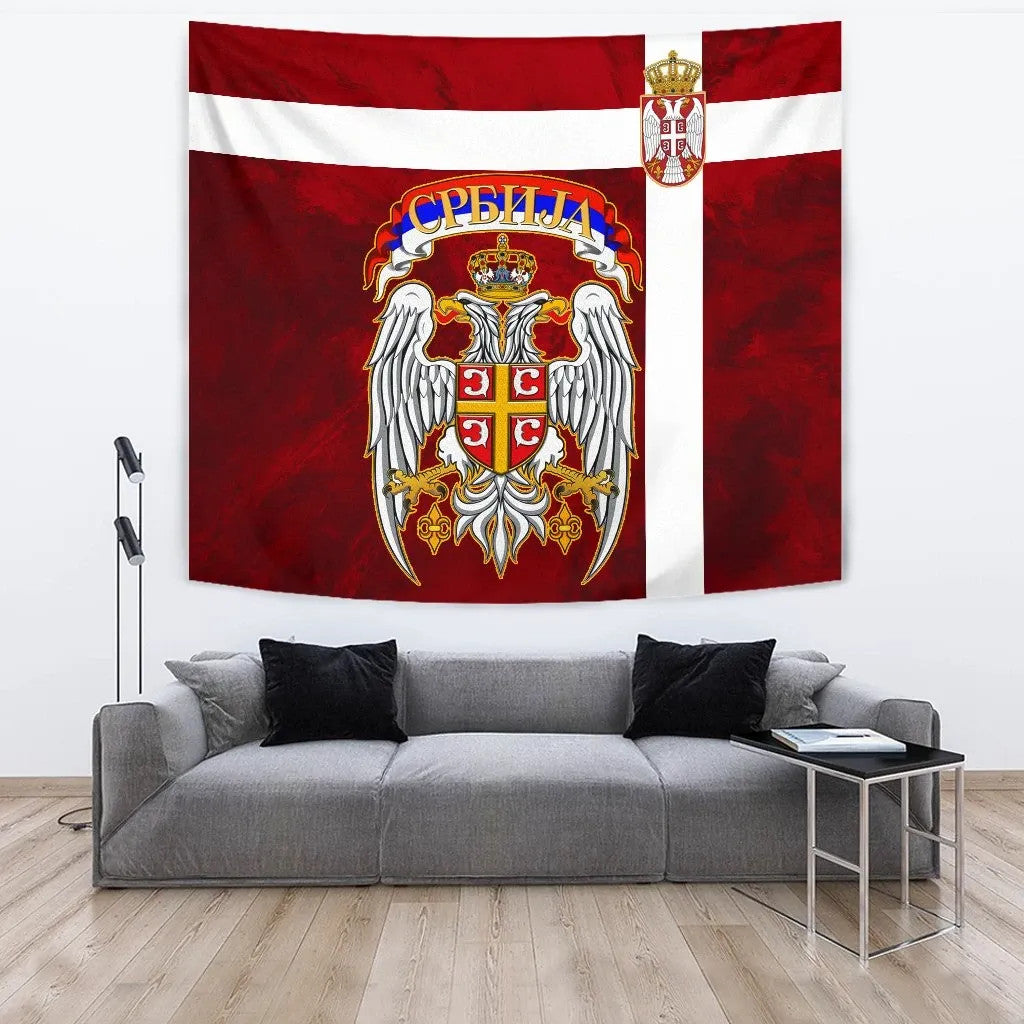 Serbia Tapestry Best Serbian Eagle Tattoo RLT7 - Wonder Print Shop