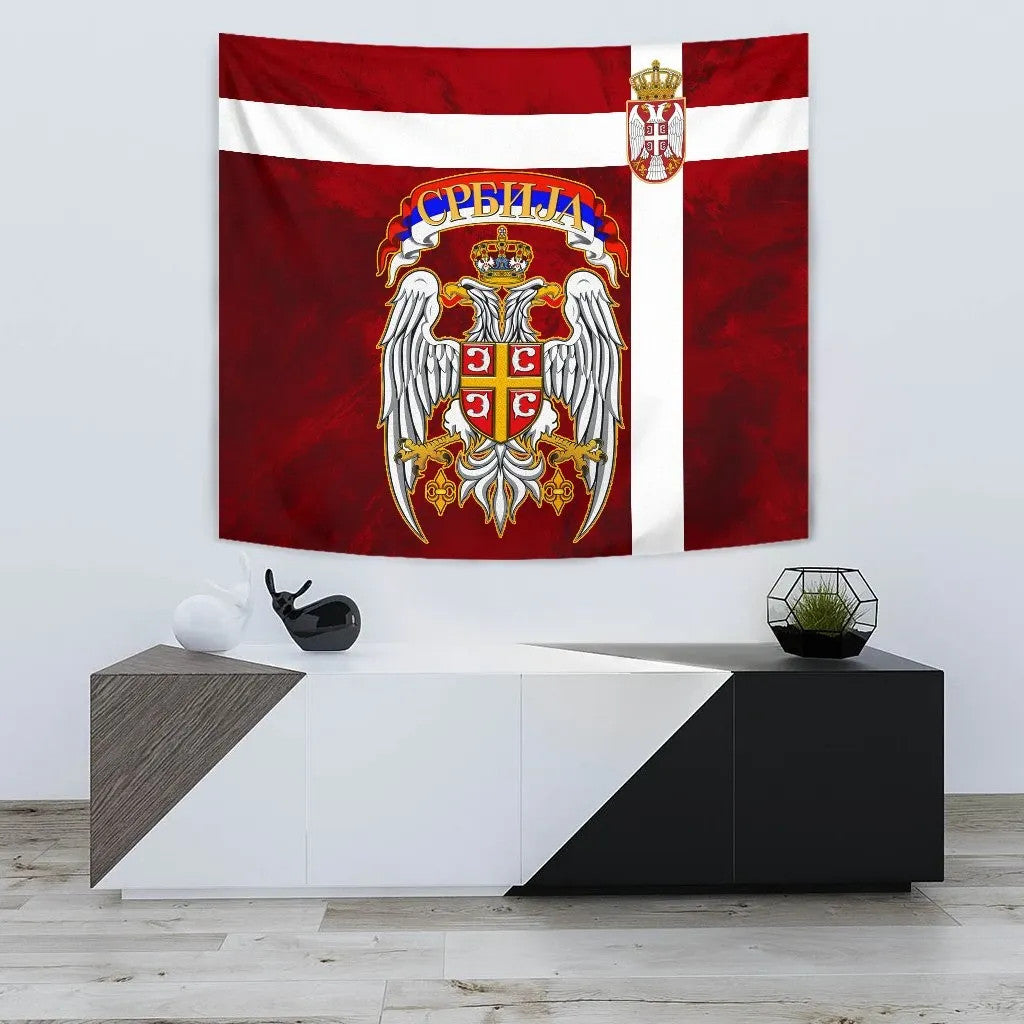 Serbia Tapestry Best Serbian Eagle Tattoo RLT7 - Wonder Print Shop
