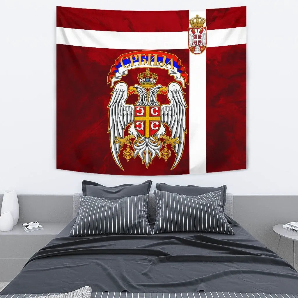 Serbia Tapestry Best Serbian Eagle Tattoo RLT7 - Wonder Print Shop