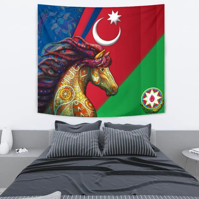 Azerbaijan Pride and Heritage Tapestry - Happy Independence Day RLT8 - Wonder Print Shop