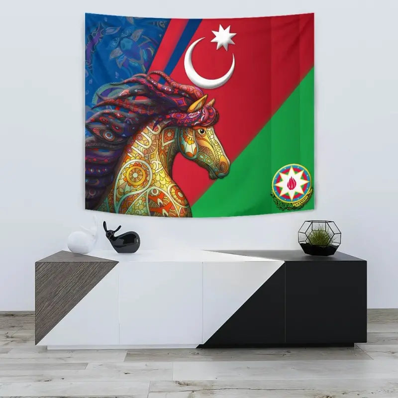 Azerbaijan Pride and Heritage Tapestry - Happy Independence Day RLT8 - Wonder Print Shop