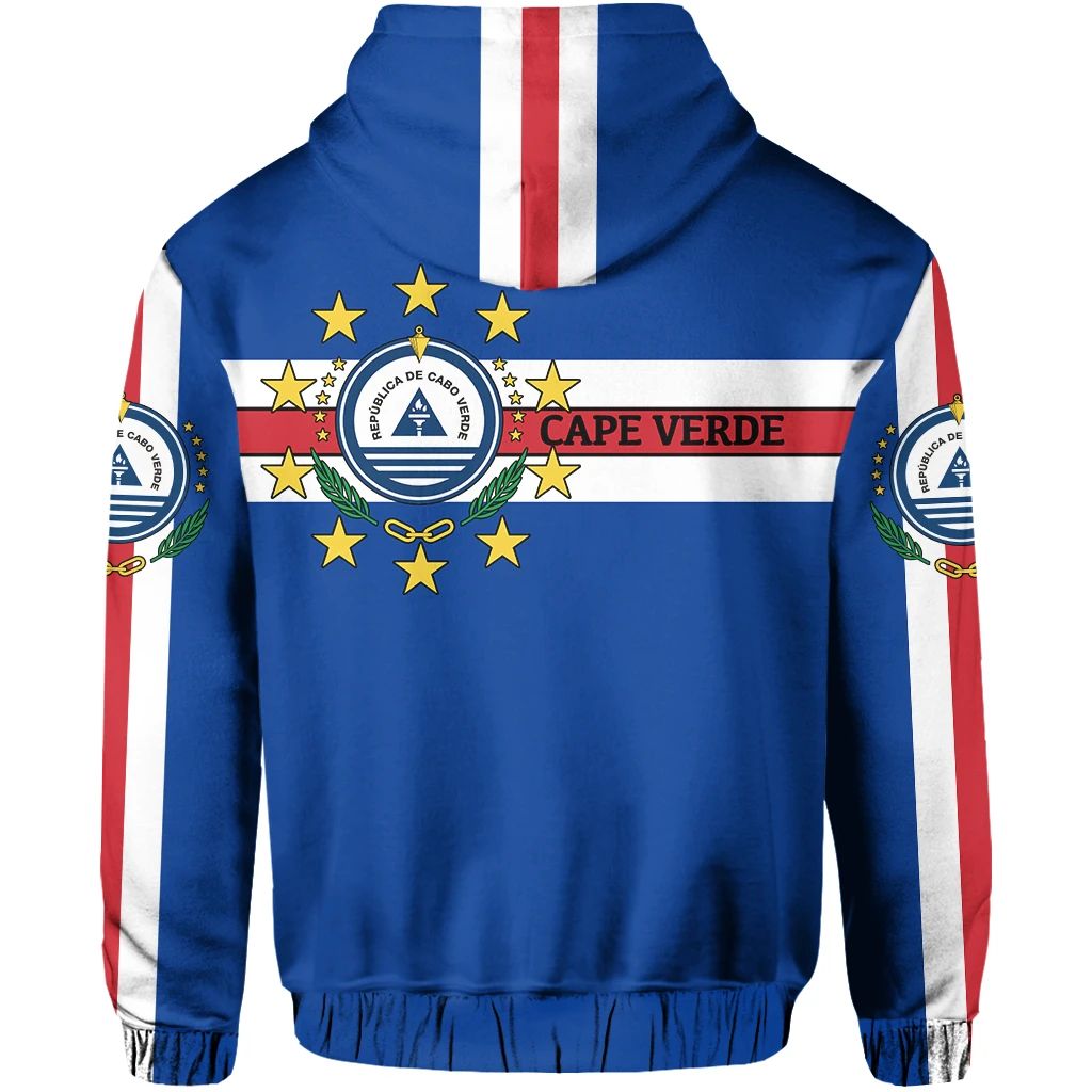 Cape Verde Flag Simple Style Zip up Hoodie LT20 - Wonder Print Shop