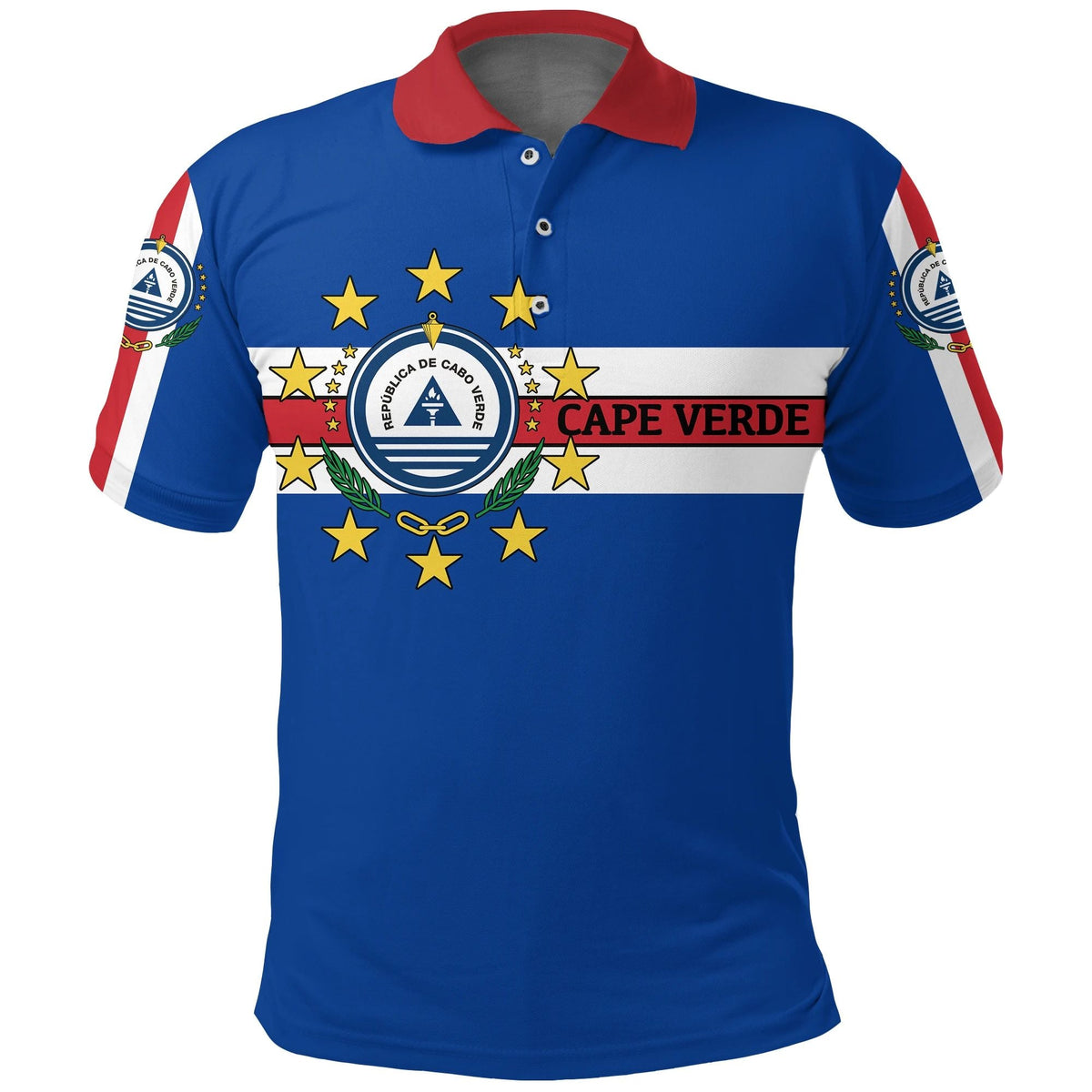 Cape Verde Flag Simple Style Polo Shirt LT20 - Wonder Print Shop