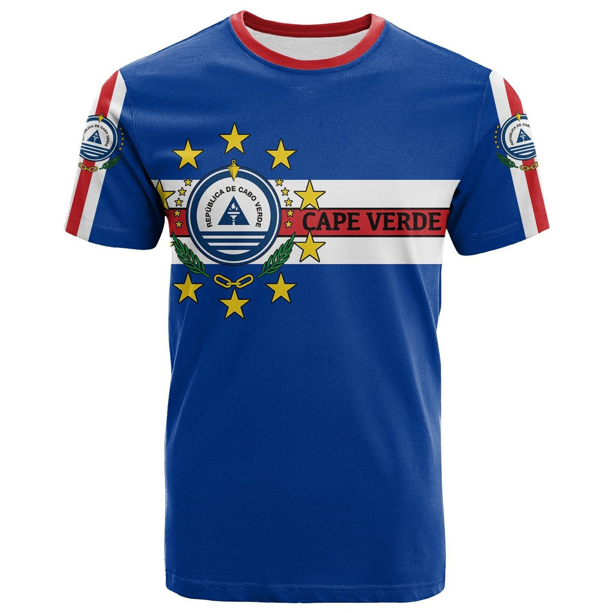Cape Verde Flag Simple Style T Shirt LT20 - Wonder Print Shop