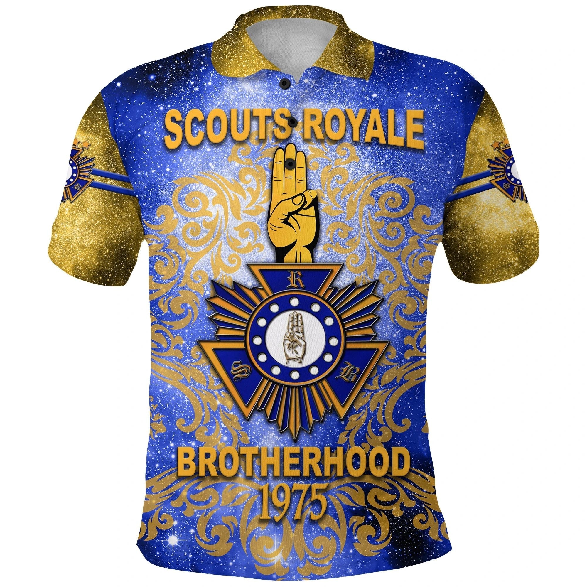 Scouts Royale Brotherhood SRB Polo Shirt Unique Version Blue LT8 - Wonder Print Shop