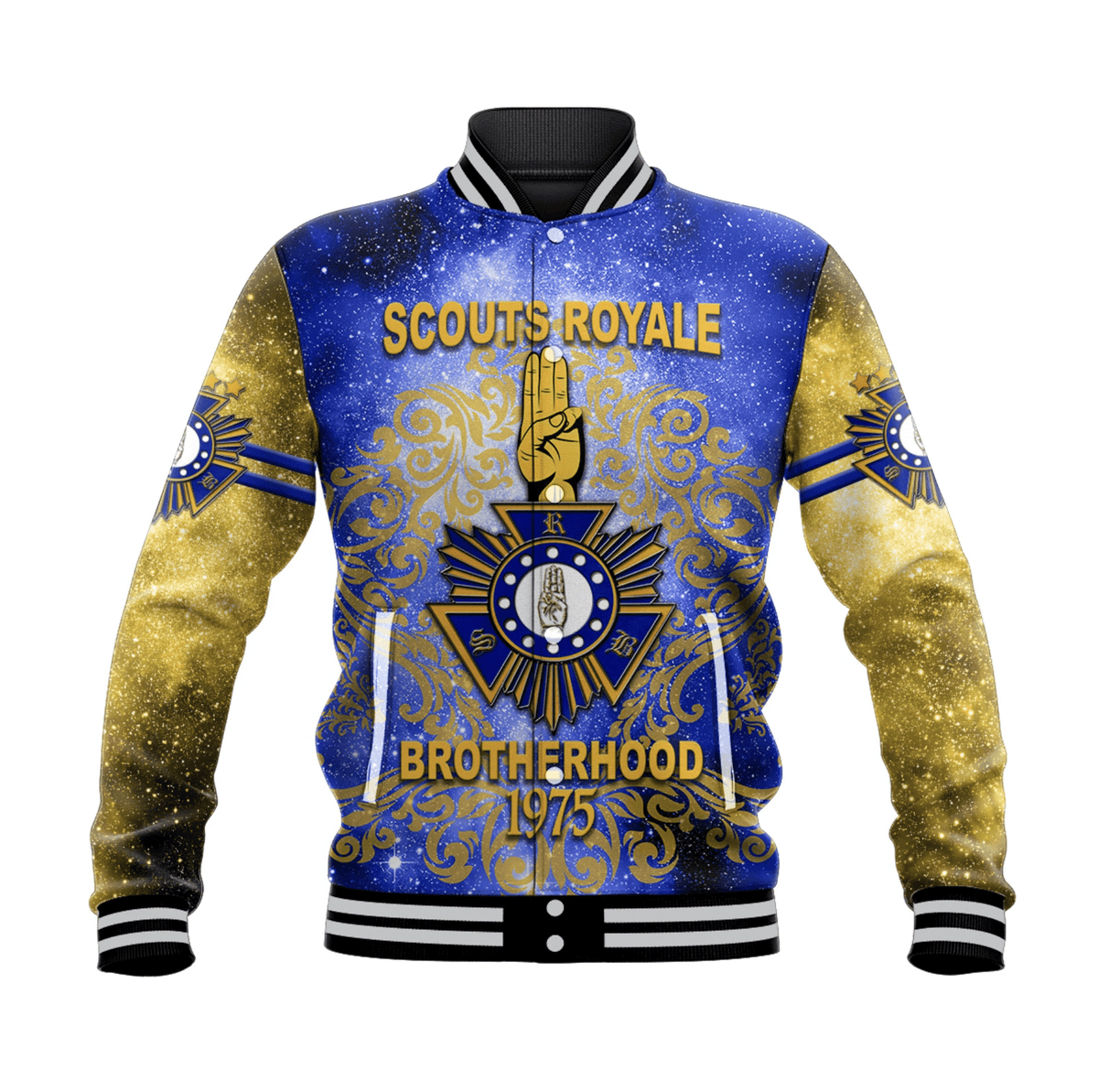 Scouts Royale Brotherhood SRB Baseball Jacket Unique Version Blue LT8 - Wonder Print Shop