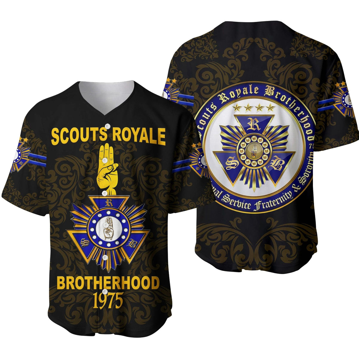 Scouts Royale Brotherhood SRB Baseball Jersey Unique Version Black LT8 - Wonder Print Shop