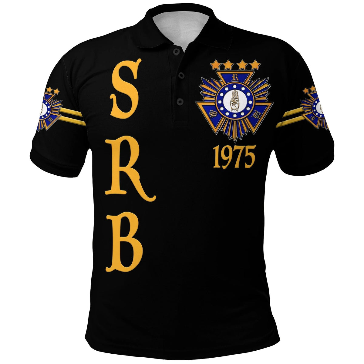 Scouts Royale Brotherhood SRB Polo Shirt Original Style Black LT8 - Wonder Print Shop