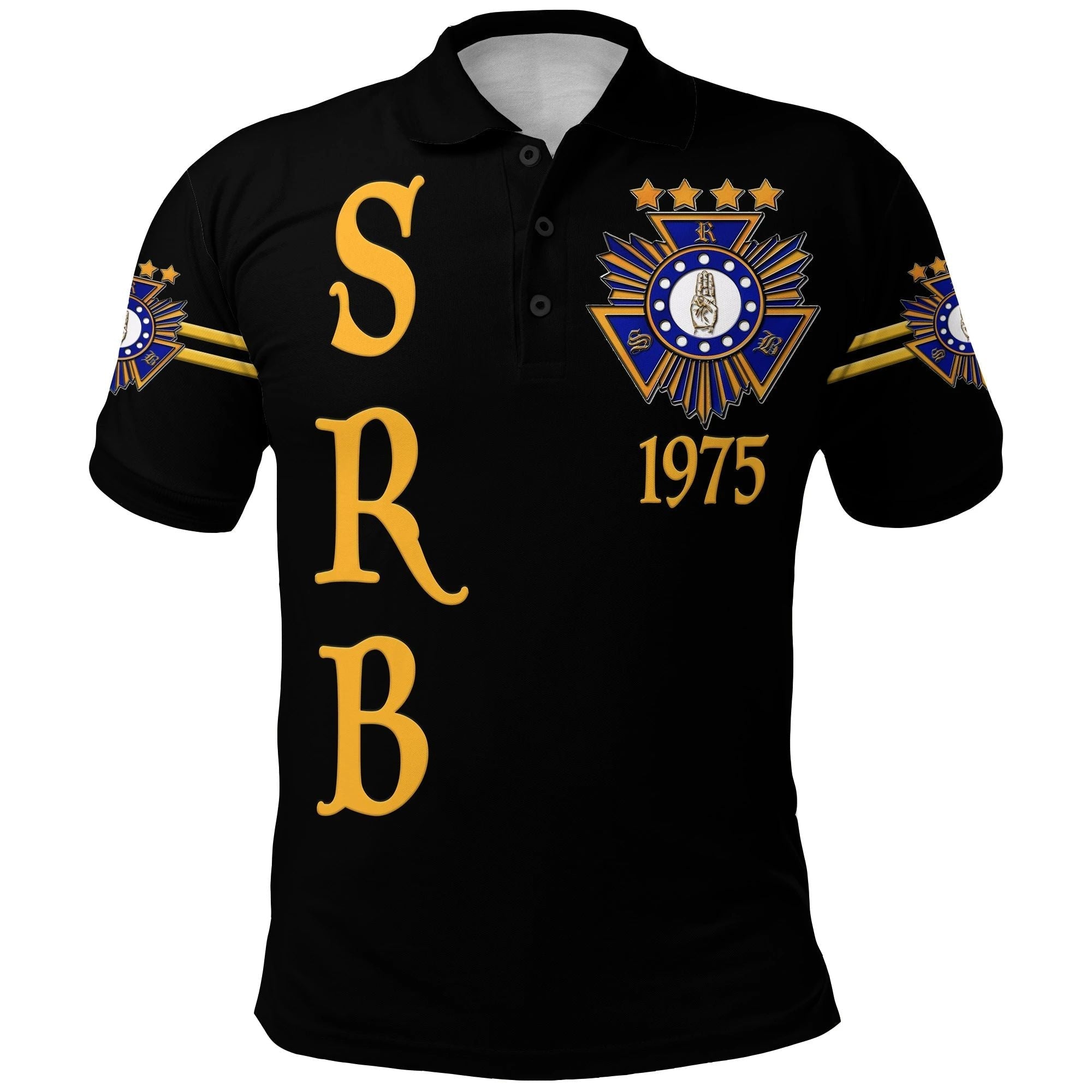 Scouts Royale Brotherhood SRB Polo Shirt Original Style Black LT8 - Wonder Print Shop