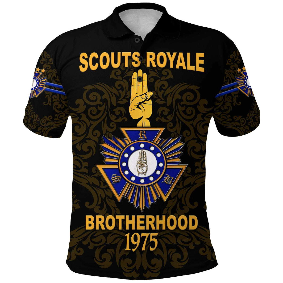 Scouts Royale Brotherhood SRB Polo Shirt Unique Version Black LT8 - Wonder Print Shop
